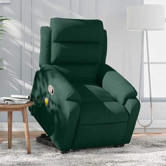 Stand Up Massage Recliner Chair Dark Green