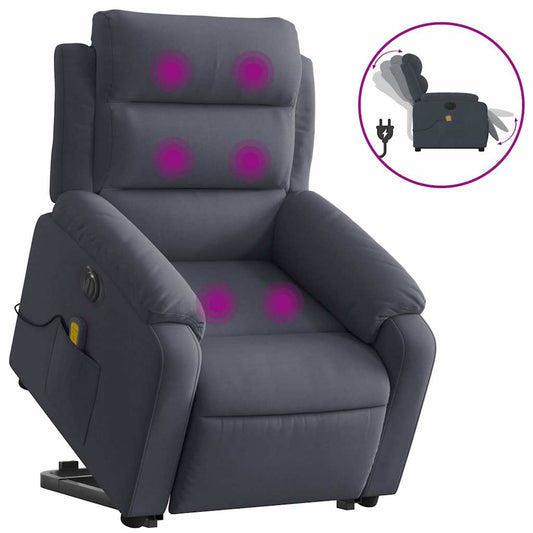 Electric Stand Up Massage Recliner Chair Dark gray