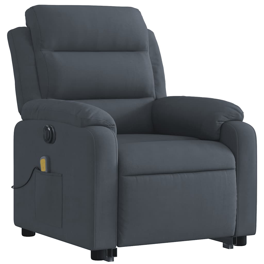 Electric Stand Up Massage Recliner Chair Dark gray