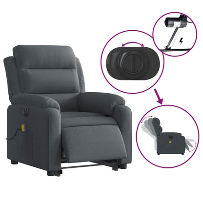 Electric Stand Up Massage Recliner Chair Dark gray