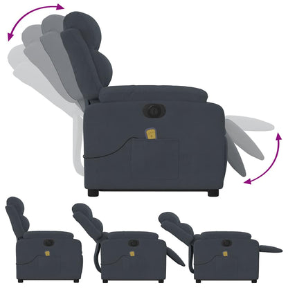 Electric Stand Up Massage Recliner Chair Dark gray