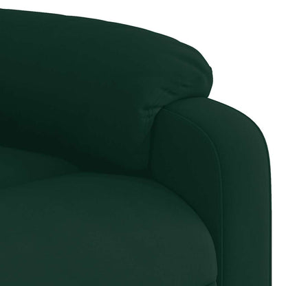 Electric Stand Up Massage Recliner Chair Dark Green Velvet Medium