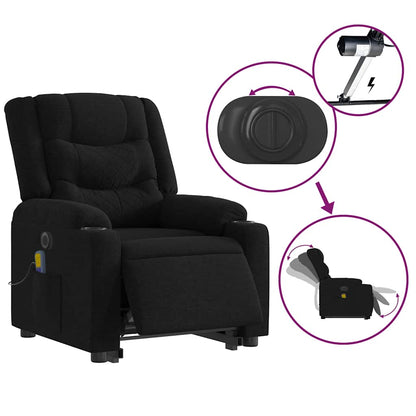 Electric Stand Up Massage Recliner Chair Black