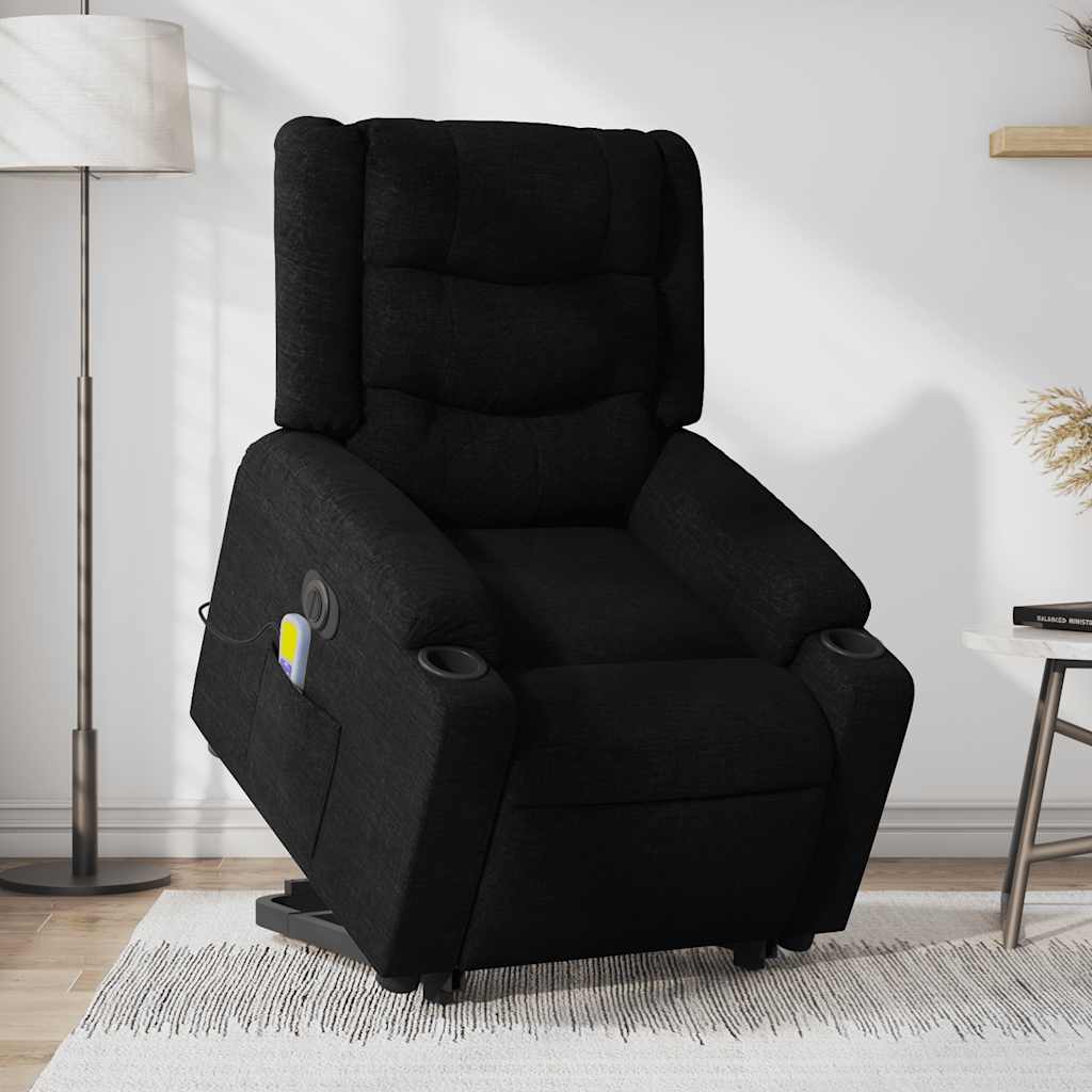 Electric Stand Up Massage Recliner Chair Black