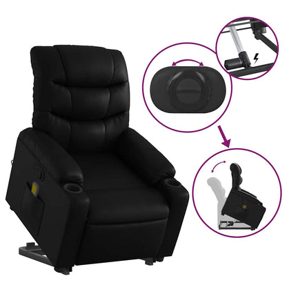 Stand Up Massage Recliner Chair Black