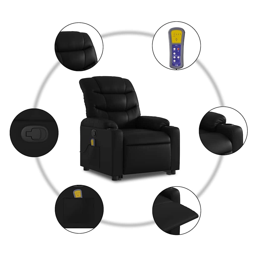 Stand Up Massage Recliner Chair Black