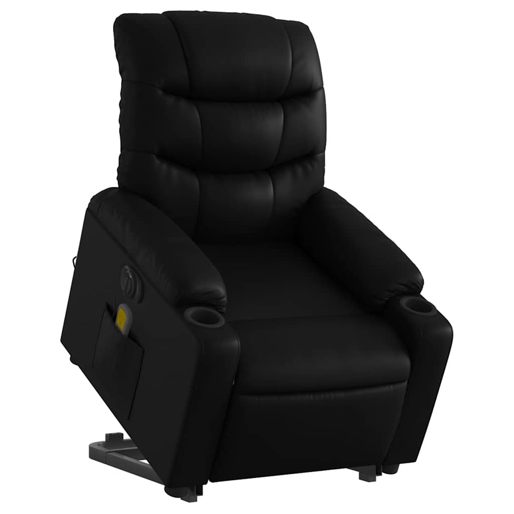 Electric Stand Up Massage Recliner Chair Black