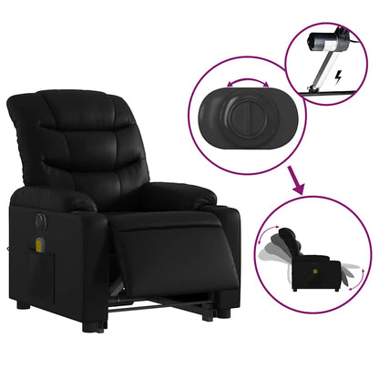 Electric Stand Up Massage Recliner Chair Black