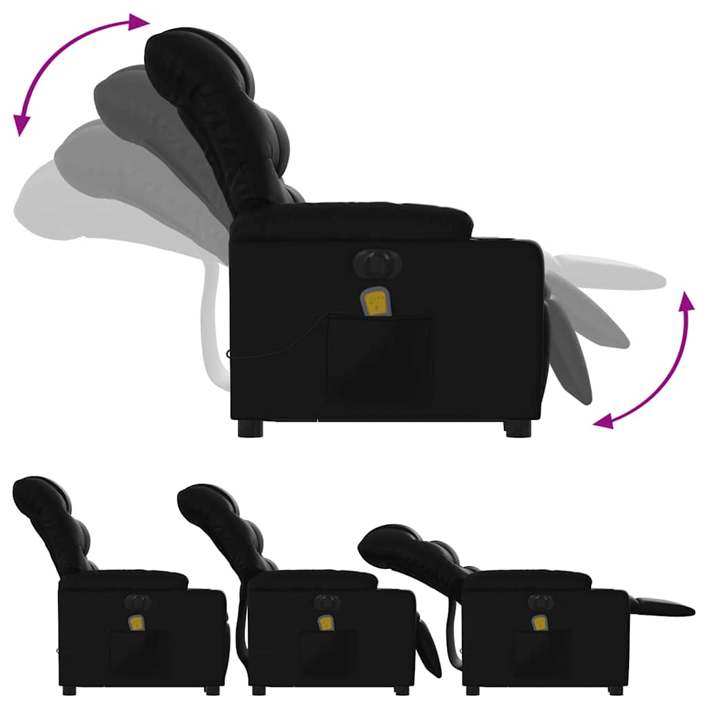 Electric Stand Up Massage Recliner Chair Black