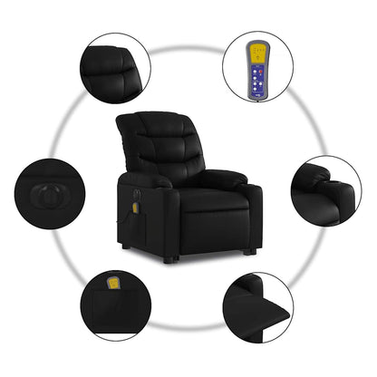 Electric Stand Up Massage Recliner Chair Black