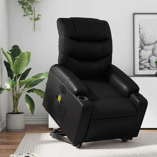 Electric Stand Up Massage Recliner Chair Black