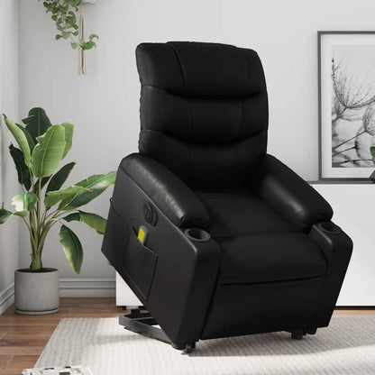 Electric Stand Up Massage Recliner Chair Black