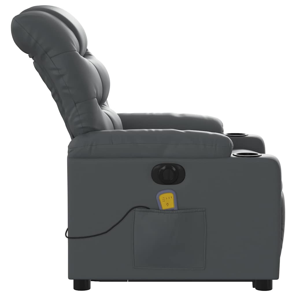Electric Stand Up Massage Recliner Chair Gray