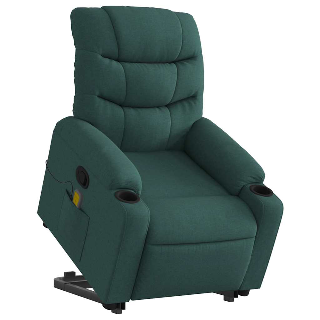 Stand Up Massage Recliner Chair Dark Green