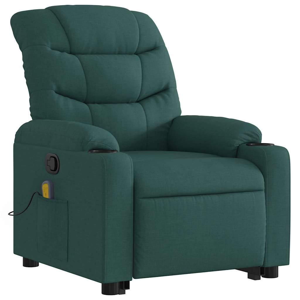 Stand Up Massage Recliner Chair Dark Green