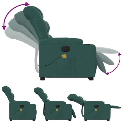 Stand Up Massage Recliner Chair Dark Green