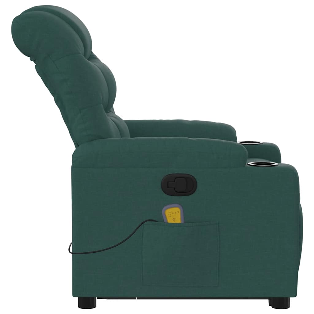 Stand Up Massage Recliner Chair Dark Green