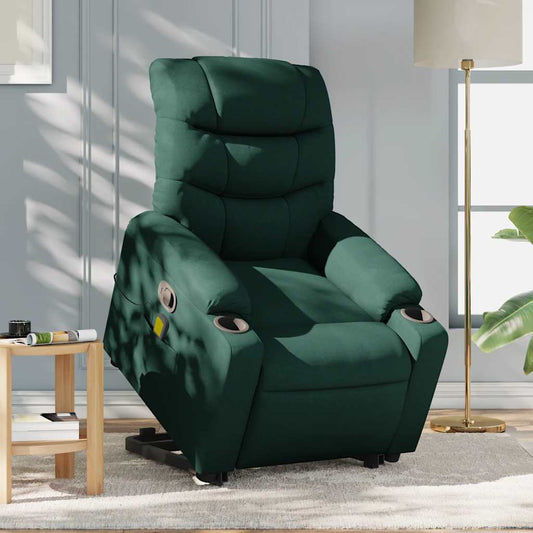Stand Up Massage Recliner Chair Dark Green