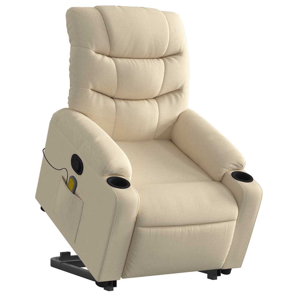 Stand Up Massage Recliner Chair Cream