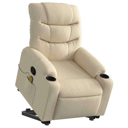 Stand Up Massage Recliner Chair Cream