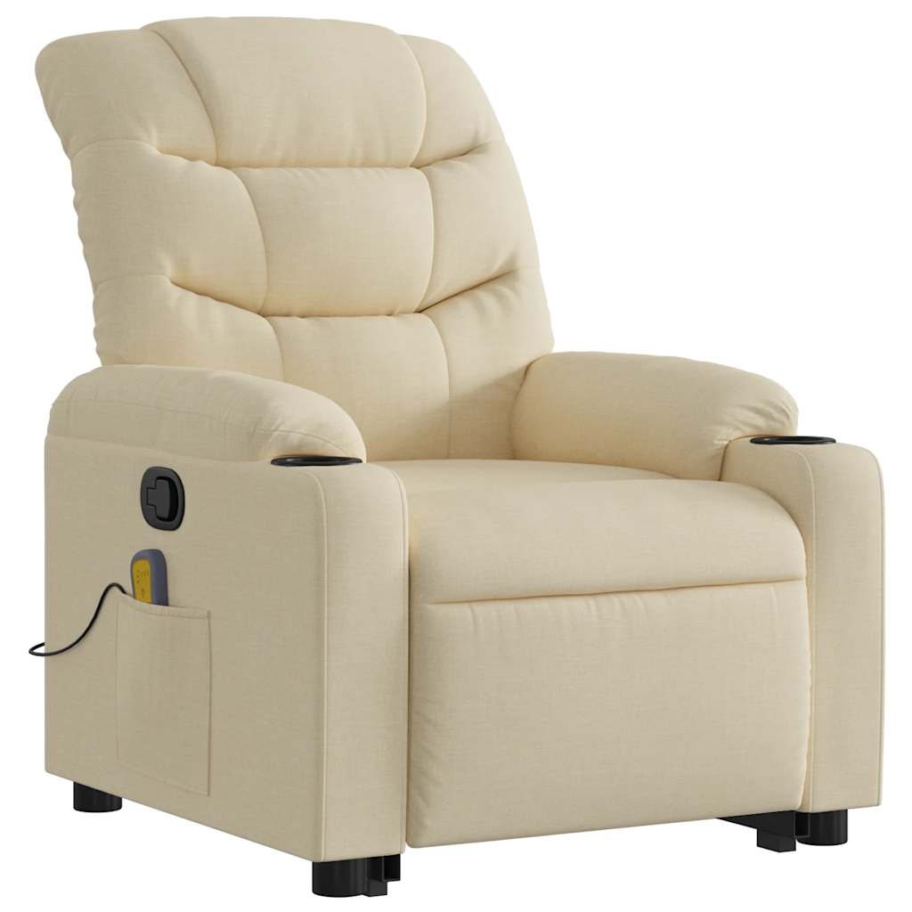 Stand Up Massage Recliner Chair Cream