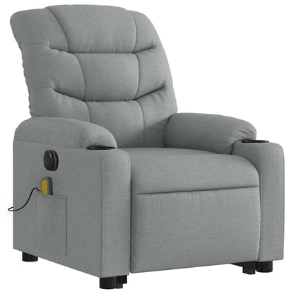 Electric Stand Up Massage Recliner Chair Light Grey