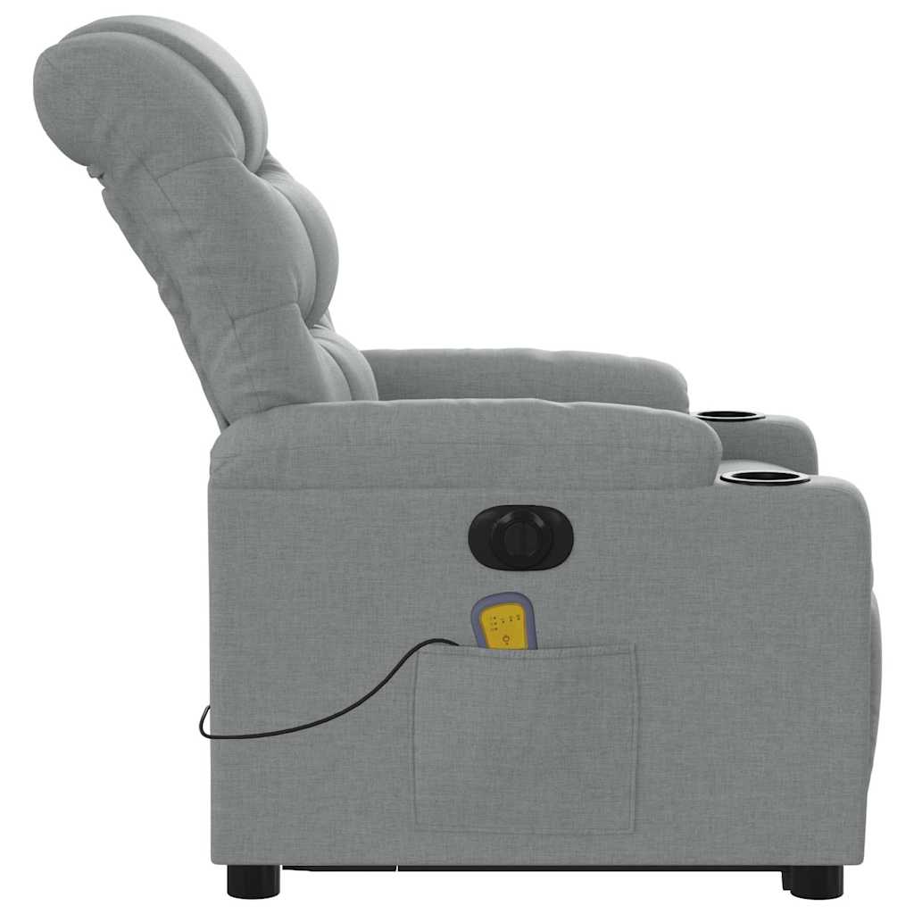 Electric Stand Up Massage Recliner Chair Light Grey