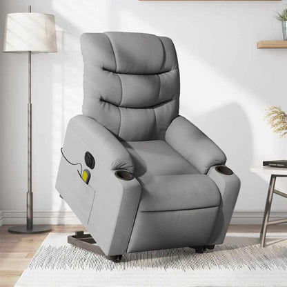 Electric Stand Up Massage Recliner Chair Light Grey