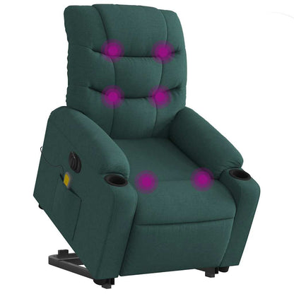 Electric Stand Up Massage Recliner Chair Dark Green