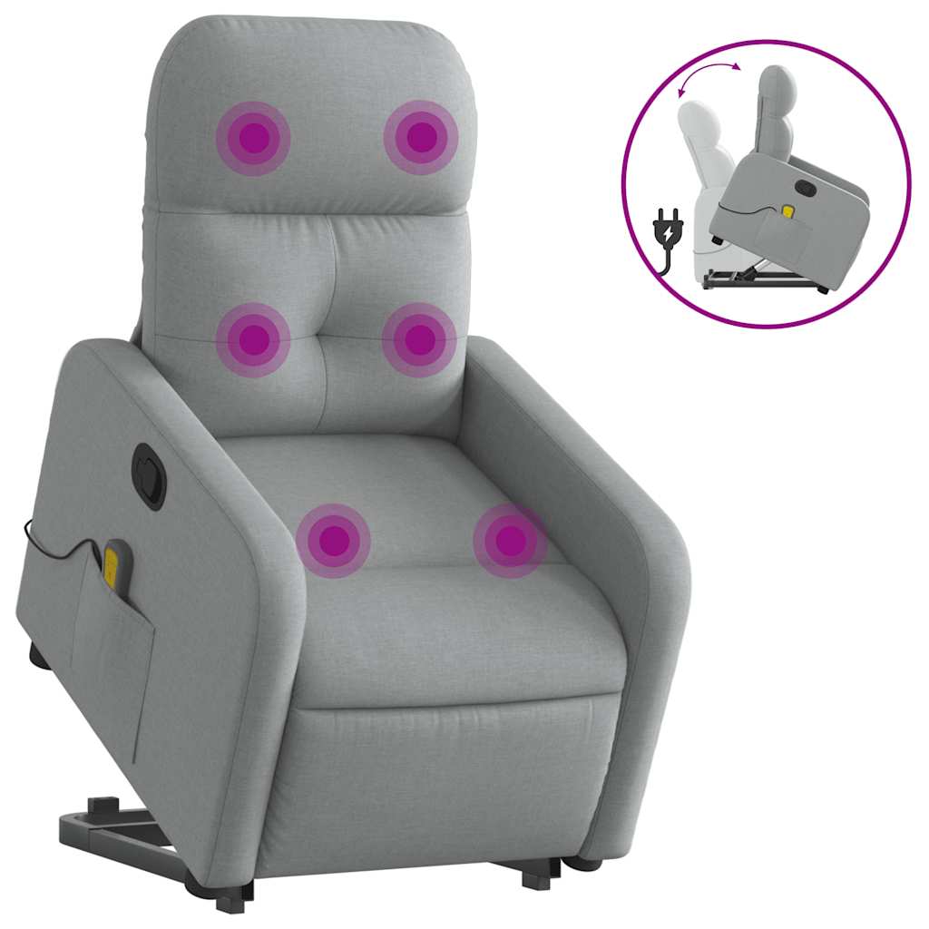 Stand Up Massage Recliner Chair Light gray
