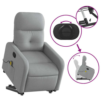 Stand Up Massage Recliner Chair Light gray