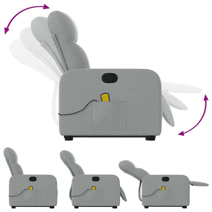 Stand Up Massage Recliner Chair Light gray