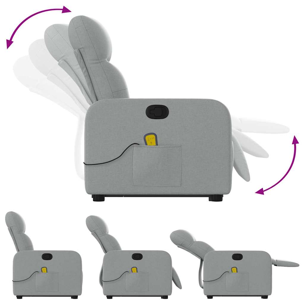 Stand Up Massage Recliner Chair Light gray