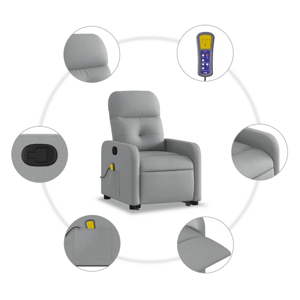 Stand Up Massage Recliner Chair Light gray