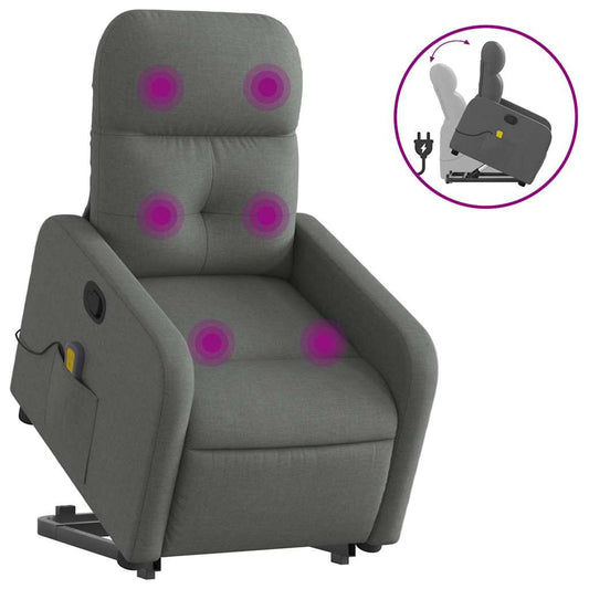 Stand Up Massage Recliner Chair Dark grey