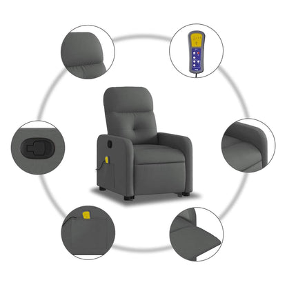 Stand Up Massage Recliner Chair Dark grey