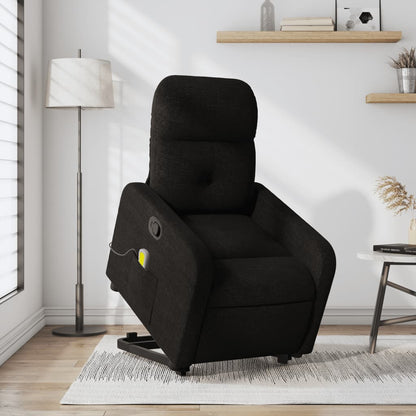 Stand Up Massage Recliner Chair Black Fabric, metal, plywood