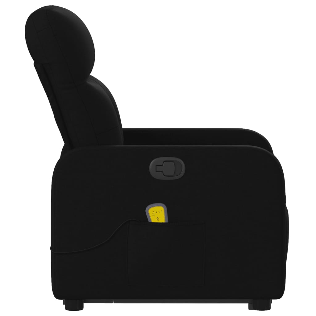 Stand Up Massage Recliner Chair Black Fabric, metal, plywood