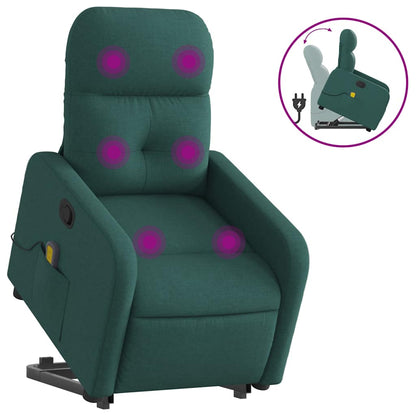 Stand Up Massage Recliner Chair Dark Green