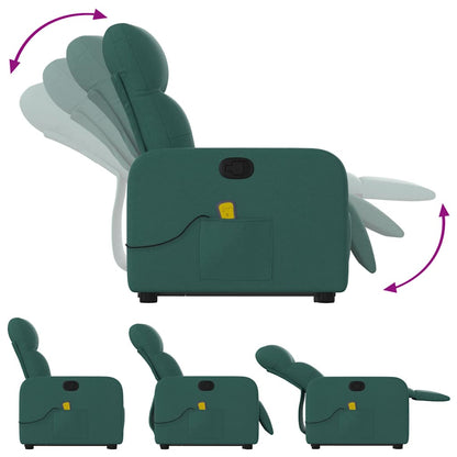 Stand Up Massage Recliner Chair Dark Green