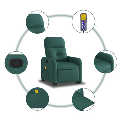 Stand Up Massage Recliner Chair Dark Green