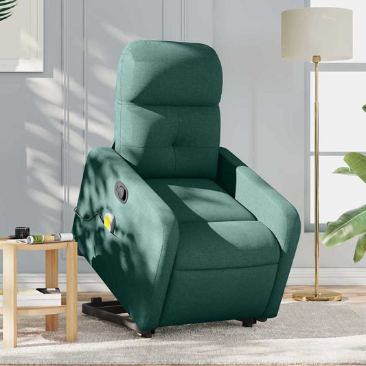 Stand Up Massage Recliner Chair Dark Green