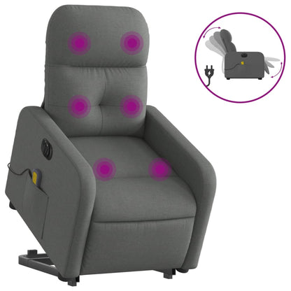 Electric Stand Up Massage Recliner Chair Dark Gray