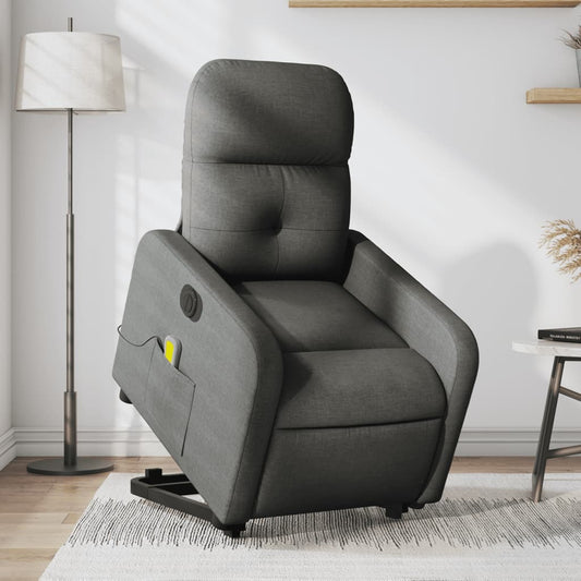 Electric Stand Up Massage Recliner Chair Dark Gray