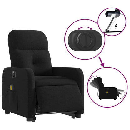Electric Stand Up Massage Recliner Chair Black