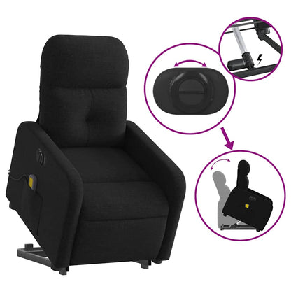Electric Stand Up Massage Recliner Chair Black
