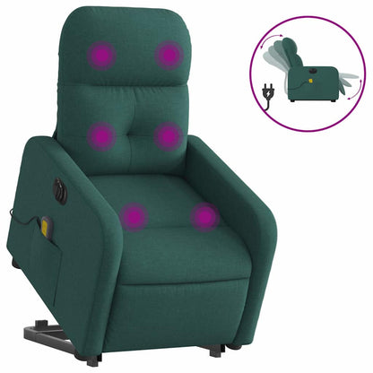 Electric Stand Up Massage Recliner Chair Dark Green