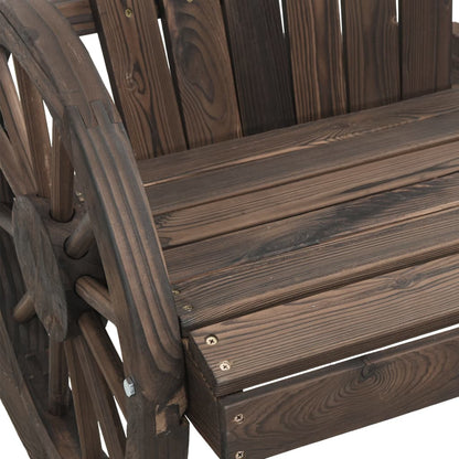 Garden Adirondack Chair Set of 4 Burnt look Solid fir wood