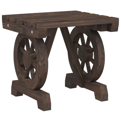 Garden Lounge Set Burnt Wood Solid Fir Wood Medium Ergonomic