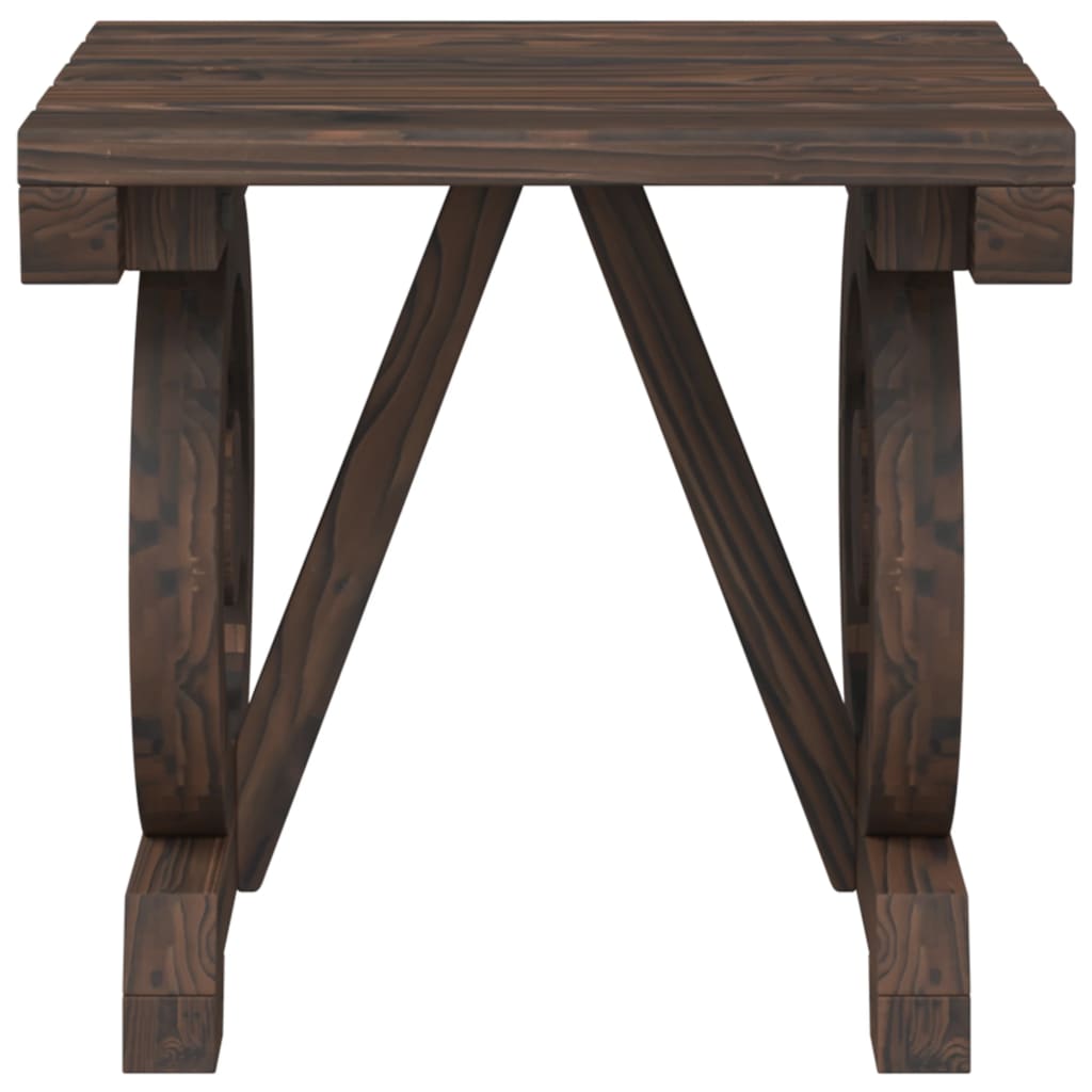 Garden Lounge Set Burnt Wood Solid Fir Wood Medium Ergonomic